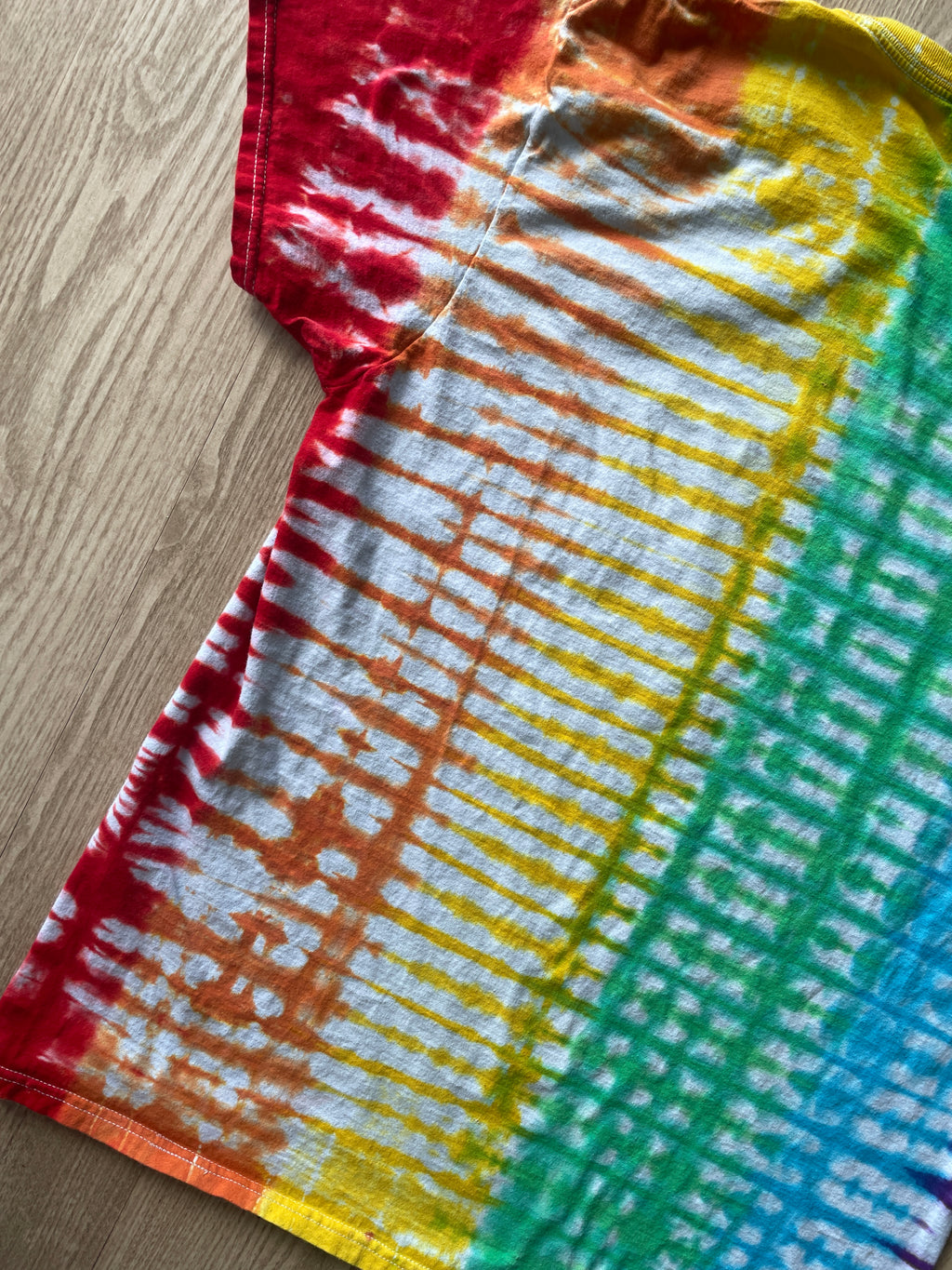 LARGE Men’s PRIDE Rainbow Handmade Tie Dye T-Shirt | One-Of-a-Kind Short Sleeve Tee