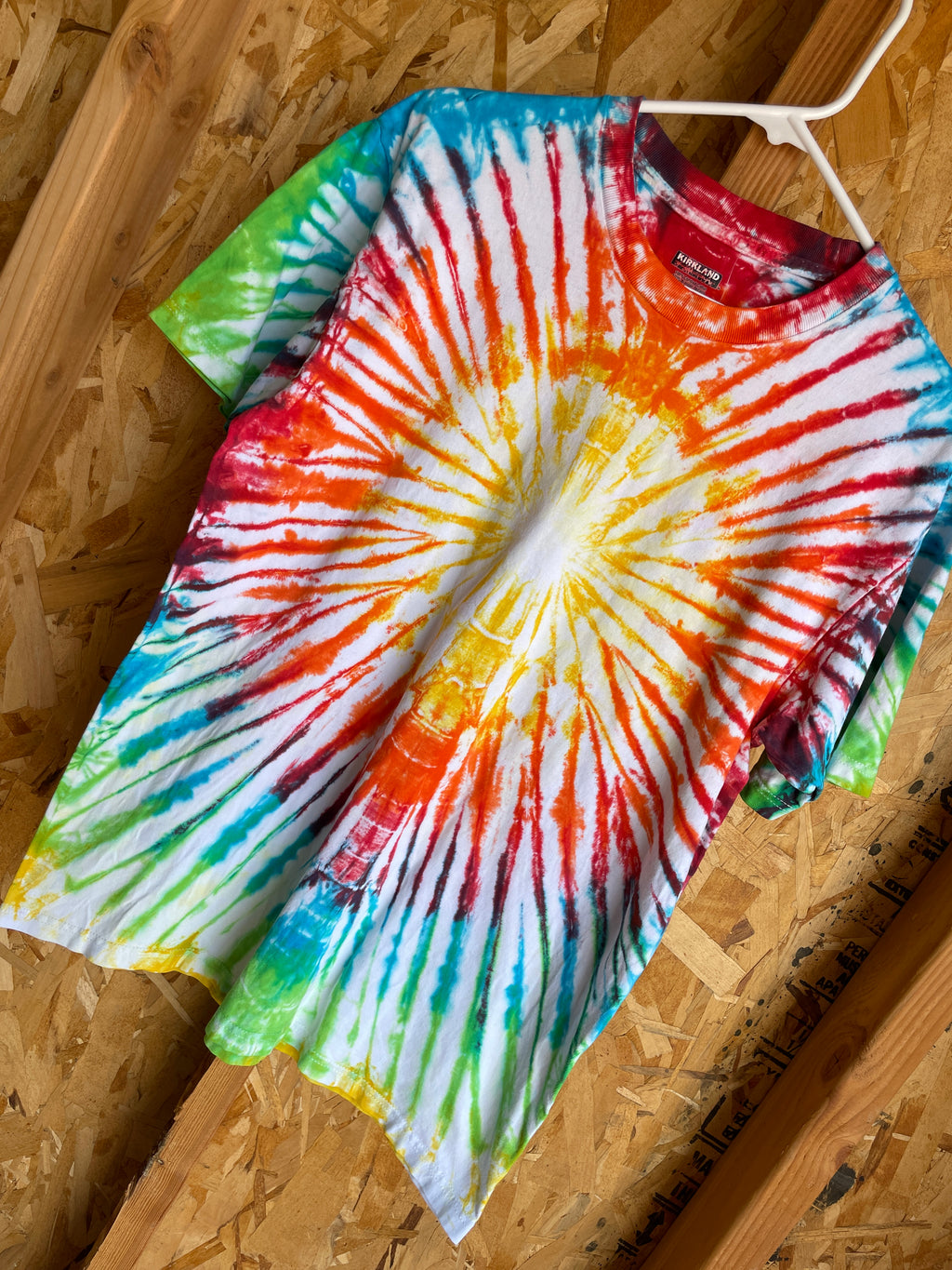 Large Men's Rainbow Sunburst Tie Dye T-Shirt