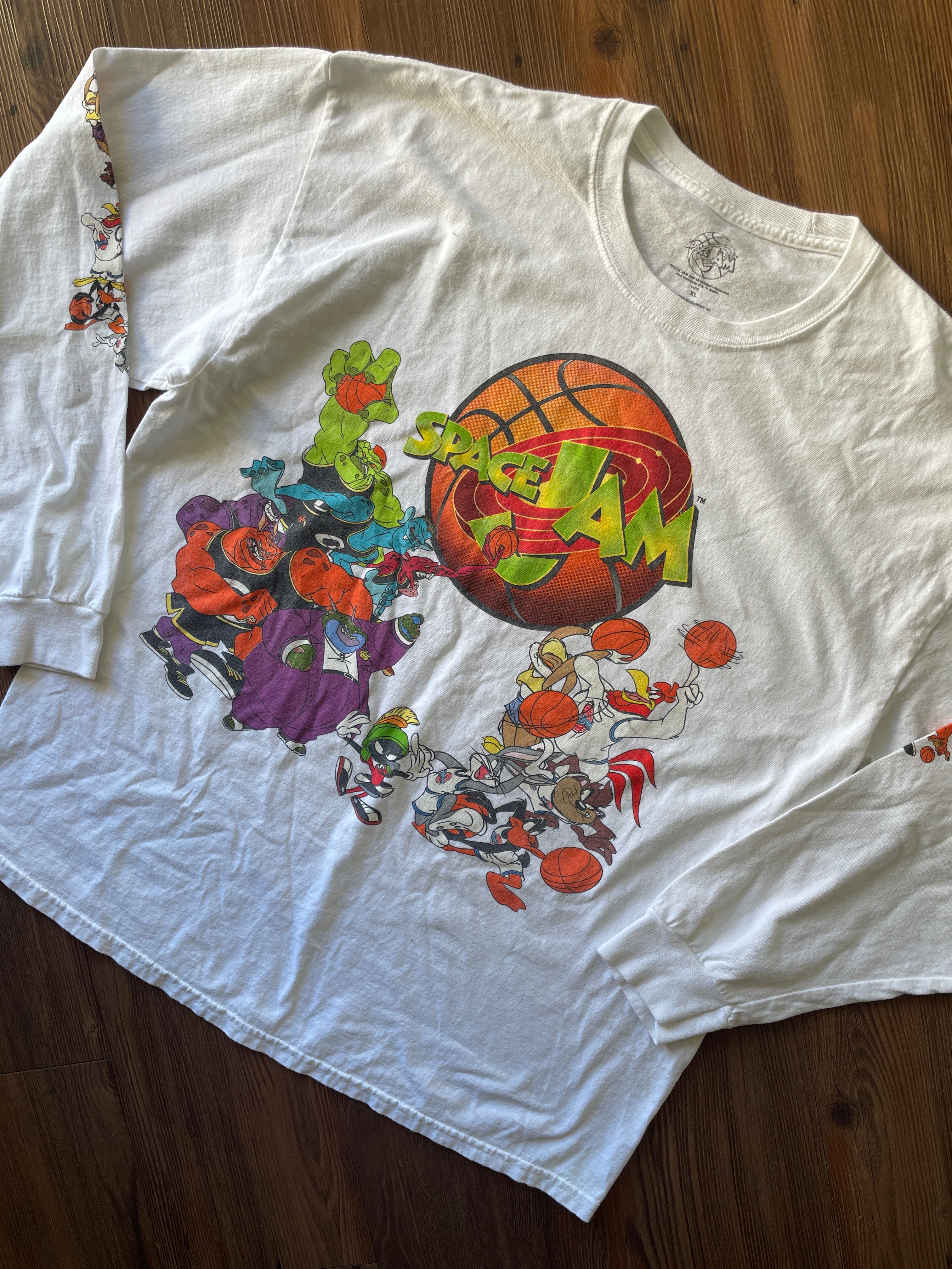 XL Men's Space Jam Long Sleeve T-Shirt | READY TO TIE DYE