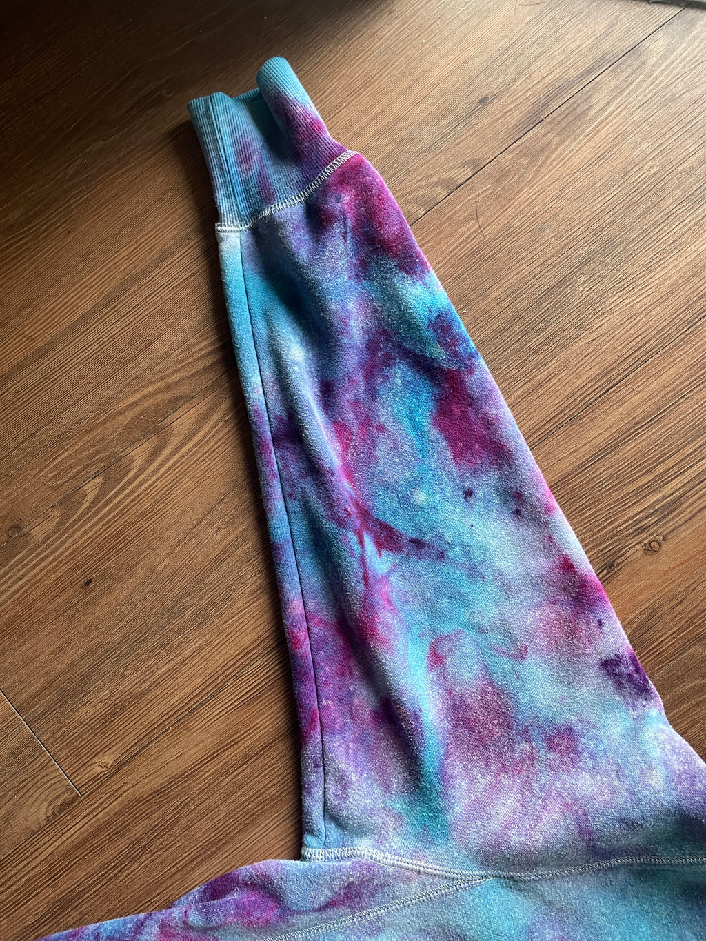 Small Men’s Nike Team USA Olympic Team Handmade Tie Dye Hoodie | Purple and Pink Galaxy Ice Dye Tie Dye Sweatshirt