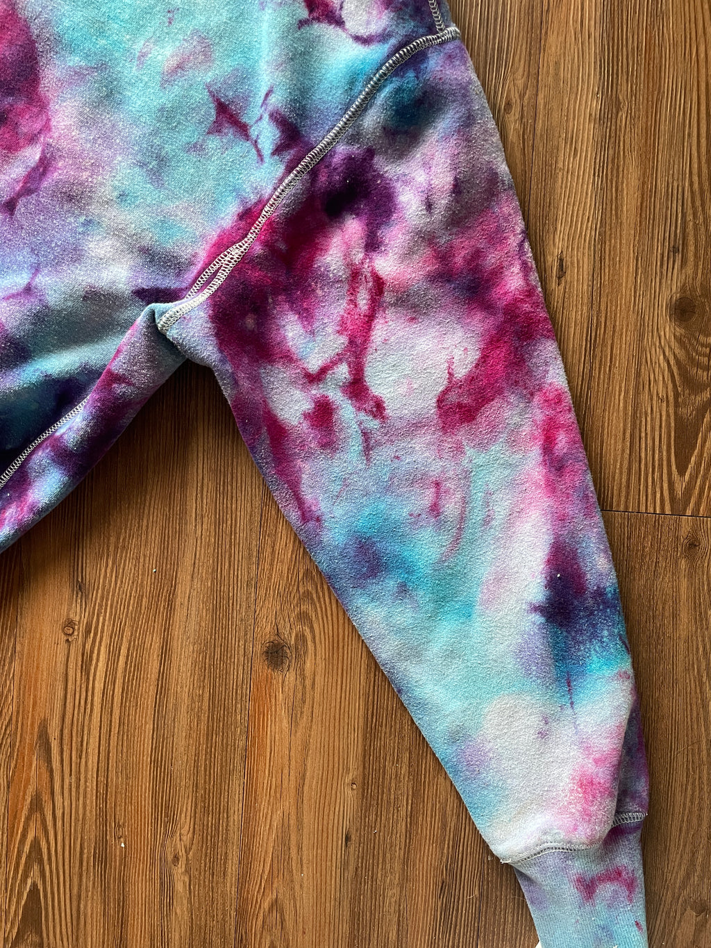 Small Men’s Nike Team USA Olympic Team Handmade Tie Dye Hoodie | Purple and Pink Galaxy Ice Dye Tie Dye Sweatshirt