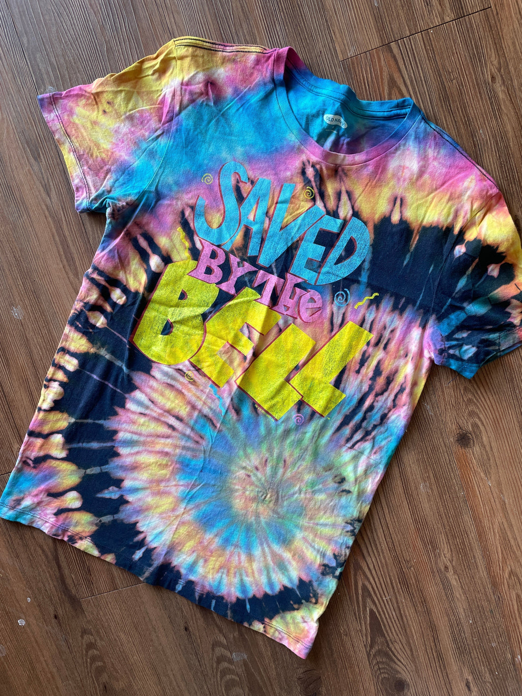 Large Men's Purple NASA Short Sleeve Crop Top | READY TO TIE DYE