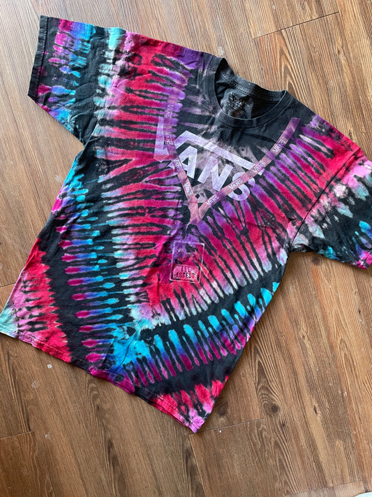 LARGE Men’s 2016 Van’s Warped Tour Tie Dye T-Shirt | Off The Wall All Access Pass Reverse Tie Dye Short Sleeve