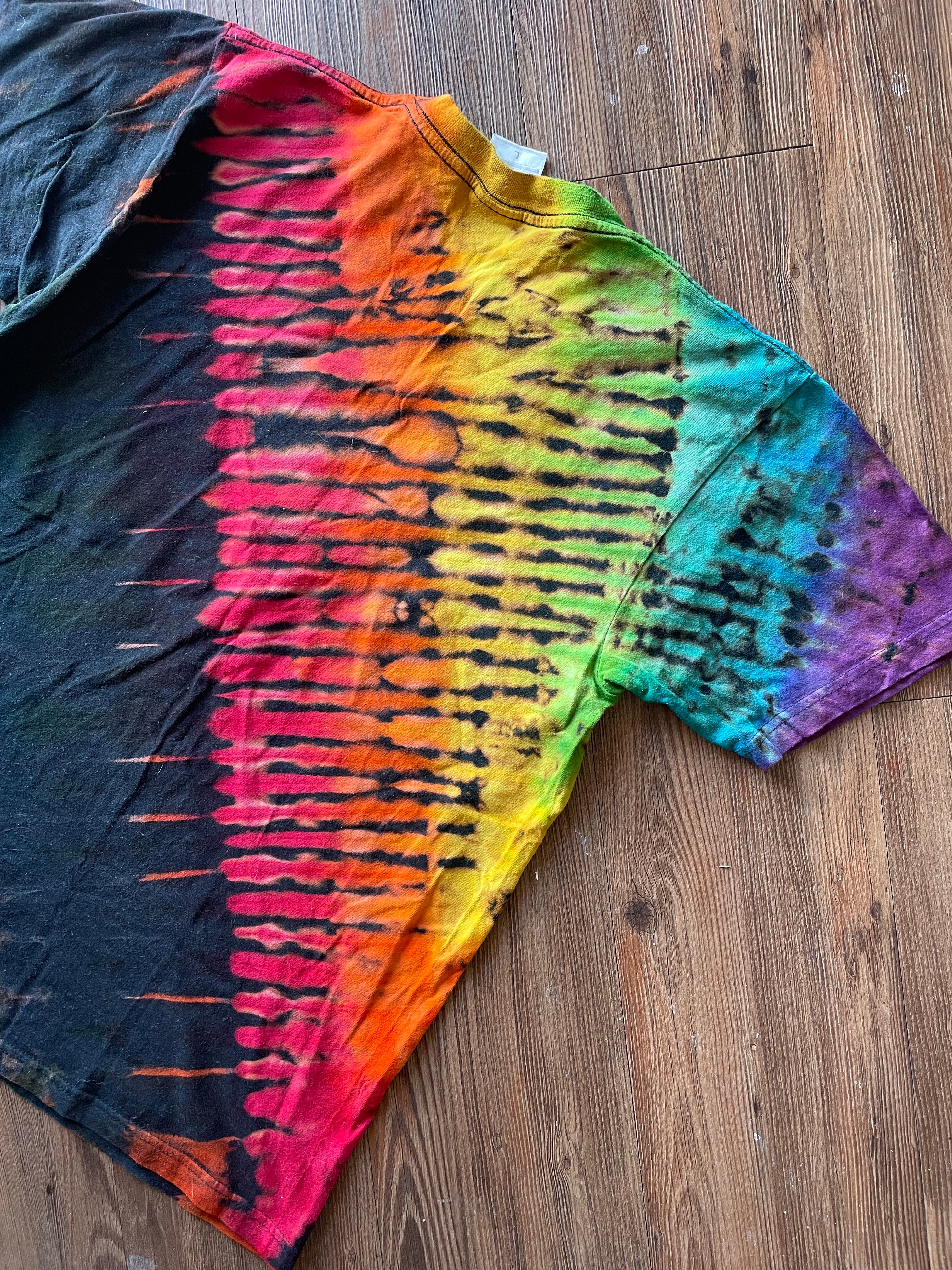 LARGE Men’s I Love New York Tie Dye T-Shirt | New York City Souvenir Reverse Tie Dye Short Sleeve