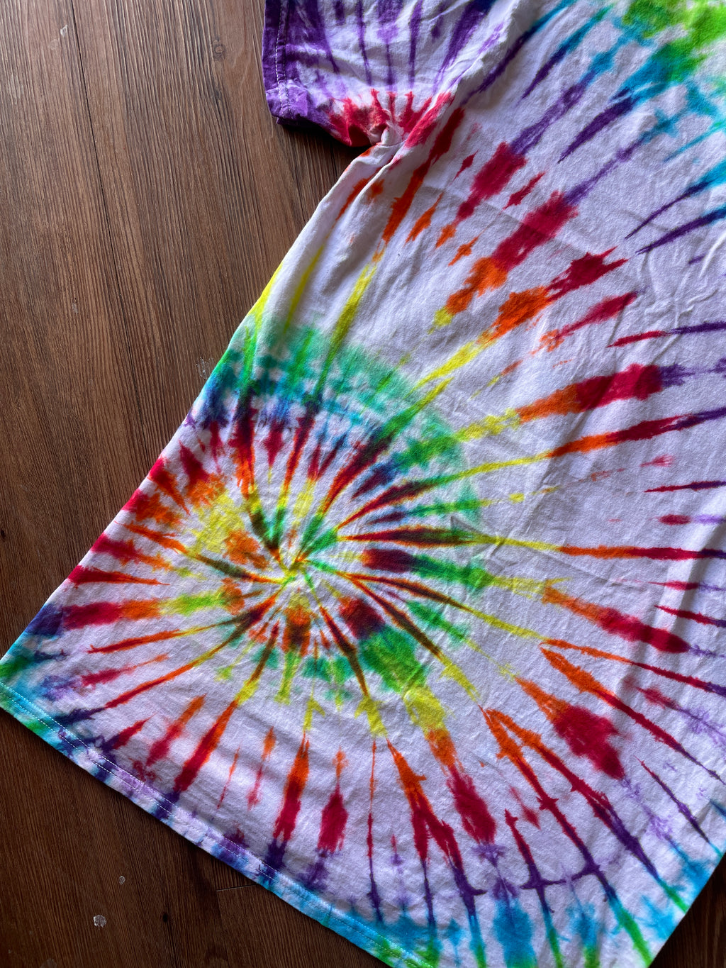 LARGE Men’s Choose Love Rainbow Tie Dye T-Shirt | Good Vibes Tie Dye Short Sleeve