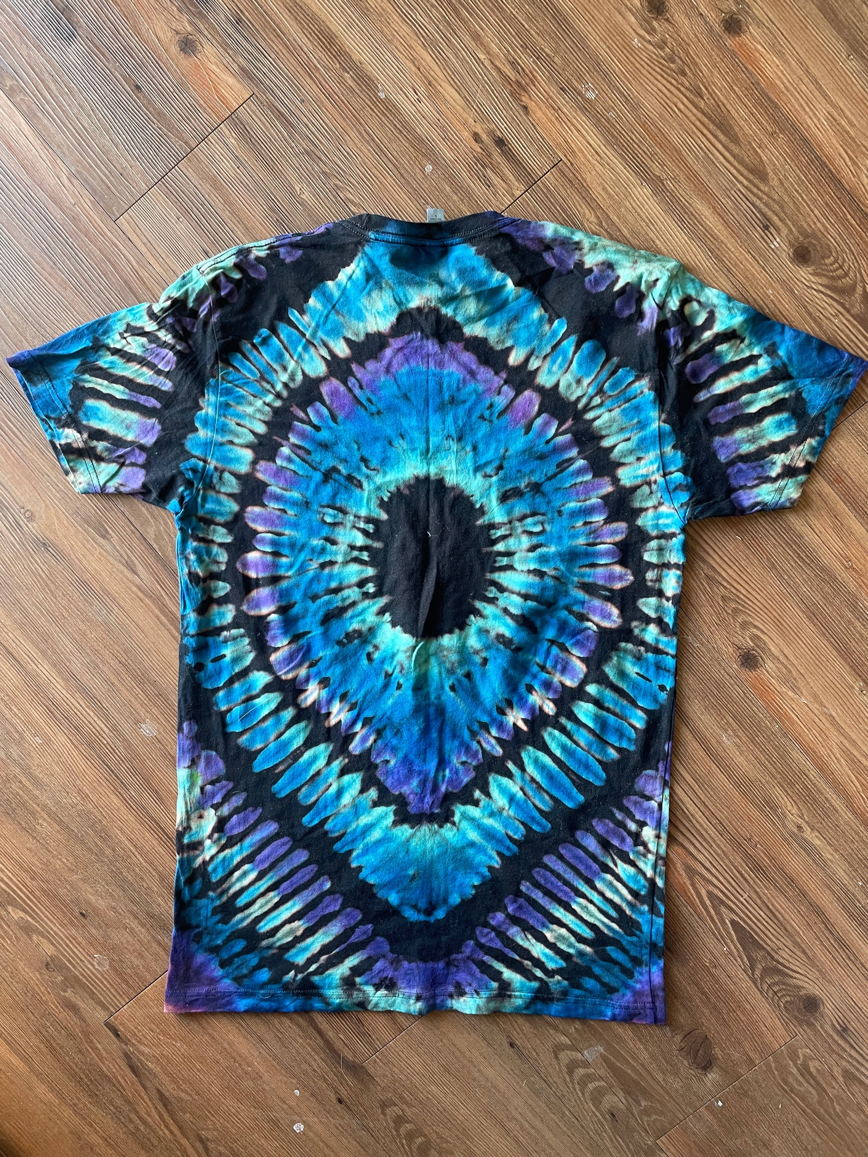 LARGE Men’s Manchester Orchestra Tie Dye T-Shirt | Blue and Purple Reverse Tie Dye Long Sleeve