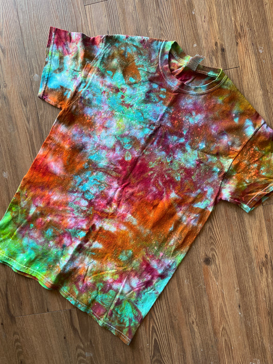 MEDIUM Men’s Rainbow Galaxy Tie Dye T-Shirt | Grunge Galaxy Ice Dye Tie Dye Short Sleeve