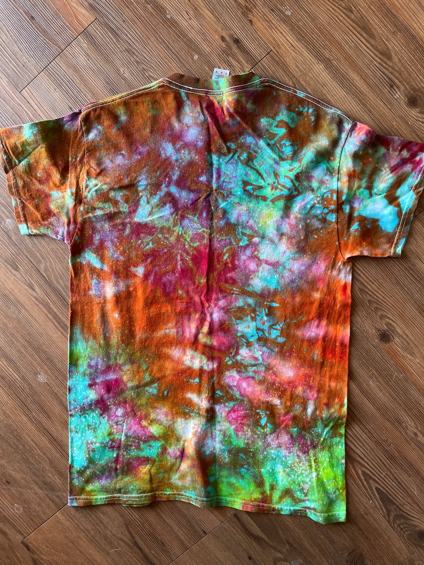 MEDIUM Men’s Rainbow Galaxy Tie Dye T-Shirt | Grunge Galaxy Ice Dye Tie Dye Short Sleeve