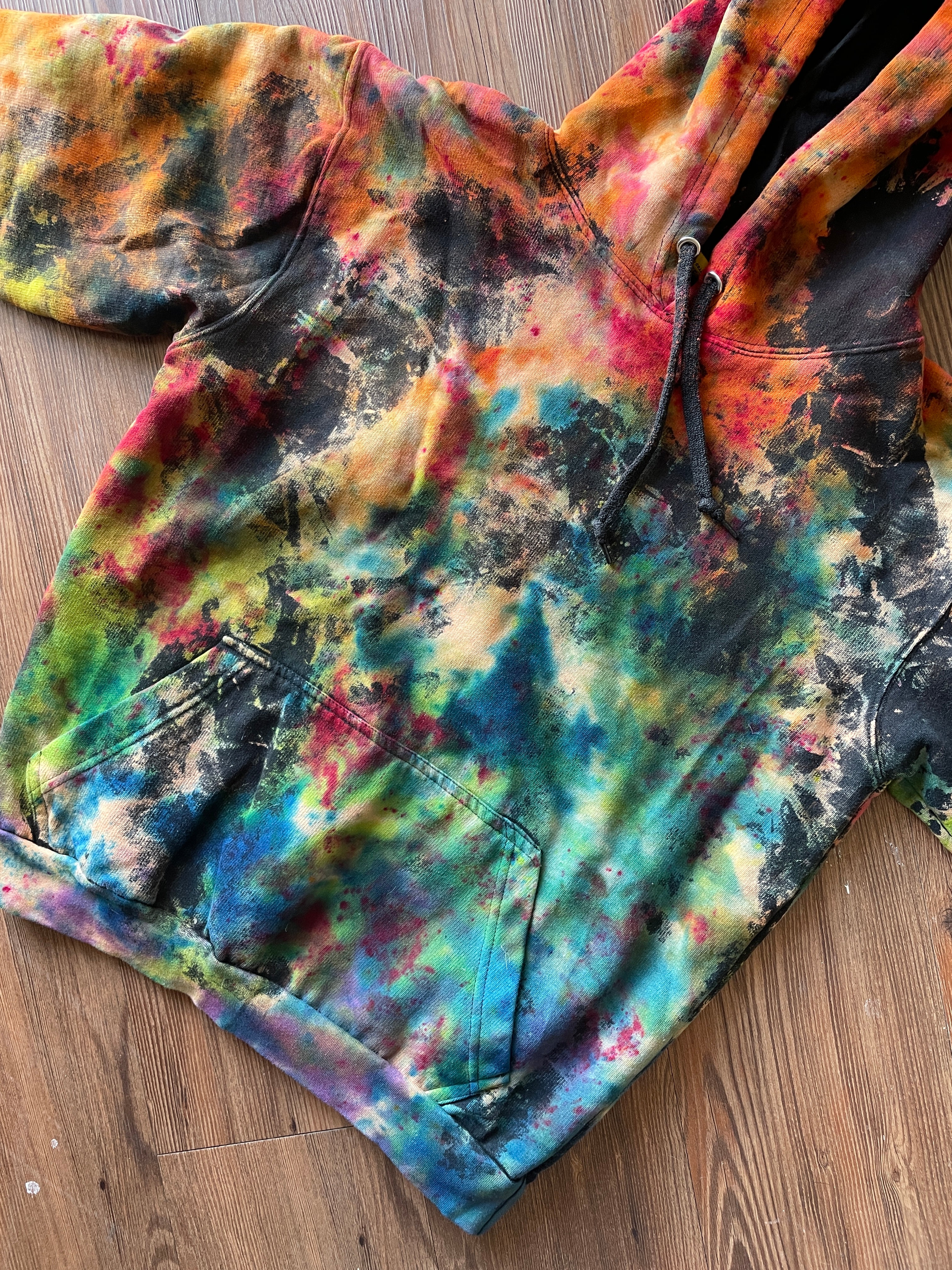 MEDIUM Men’s Some People Are Gay Get Over It! Reverse Tie Dye Sweatshirt | Rainbow LGBTQIA+ Pride Bleach Dye Hoodie