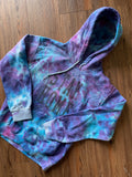 SMALL Men’s Stay Home Galaxy Tie Dye Sweatshirt | Pastel Purple and Blue Ice Dye Hoodie