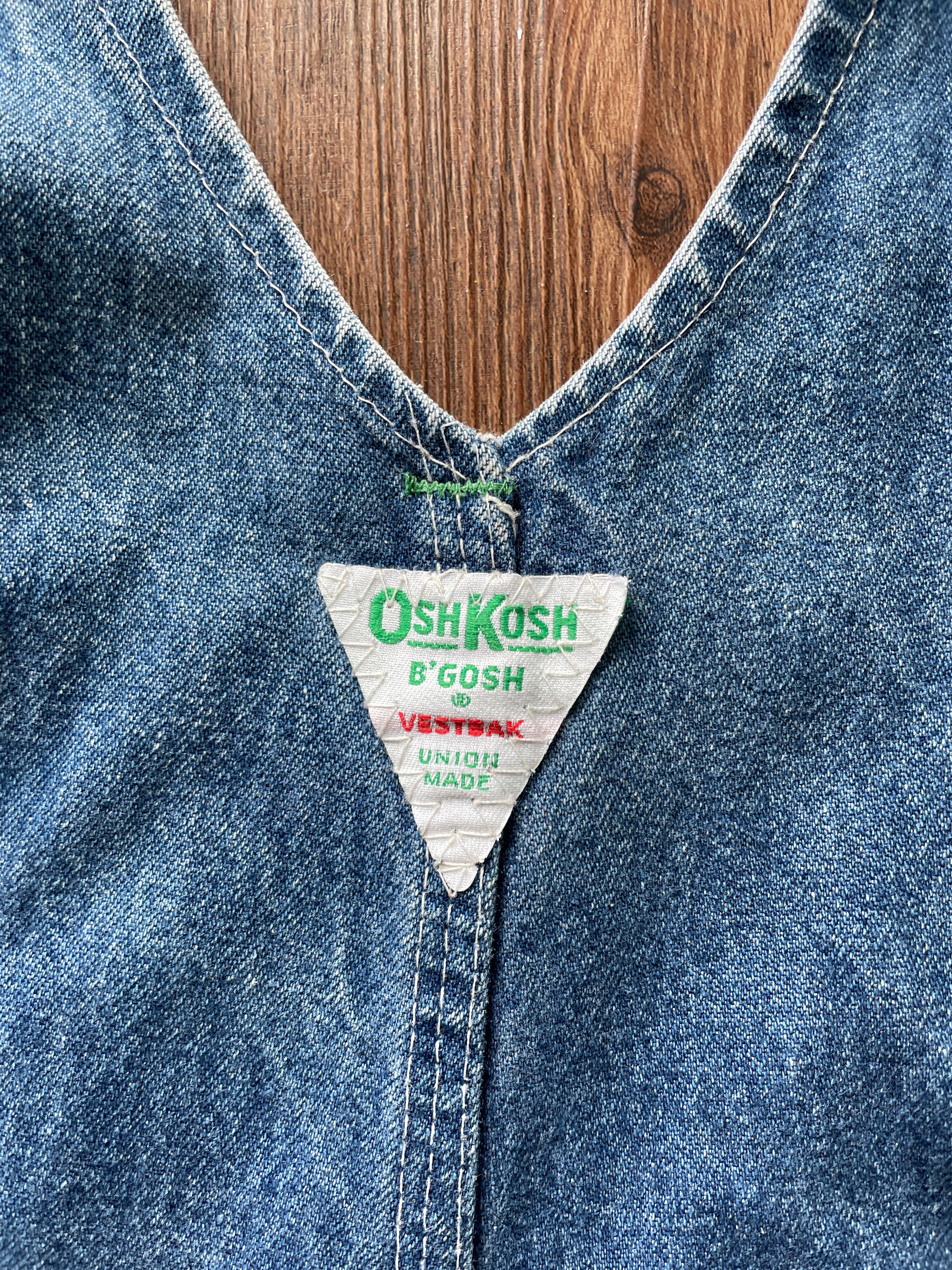 Men's Small/Women's Medium Vintage Osh Kosh B'Gosh Union Made Denim Overalls