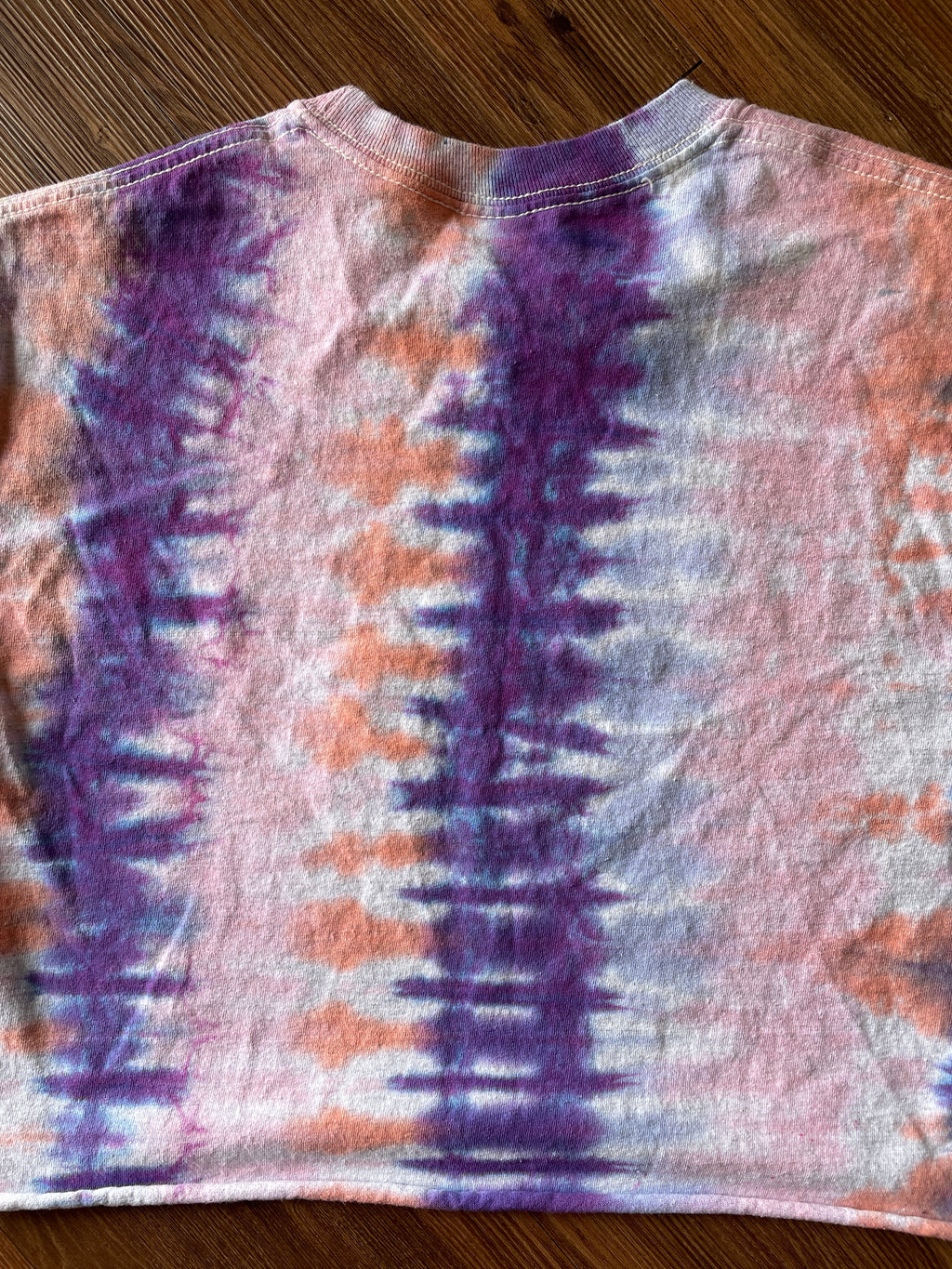 Medium Men’s Think: It's Not Illegal Yet Dye Crop Top | Pink and Purple Tie Dye Short Sleeve