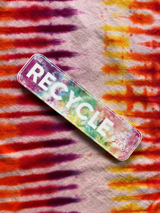 Recycle Tie Dye Bumper Sticker
