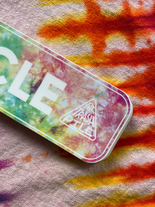 Recycle Tie Dye Bumper Sticker