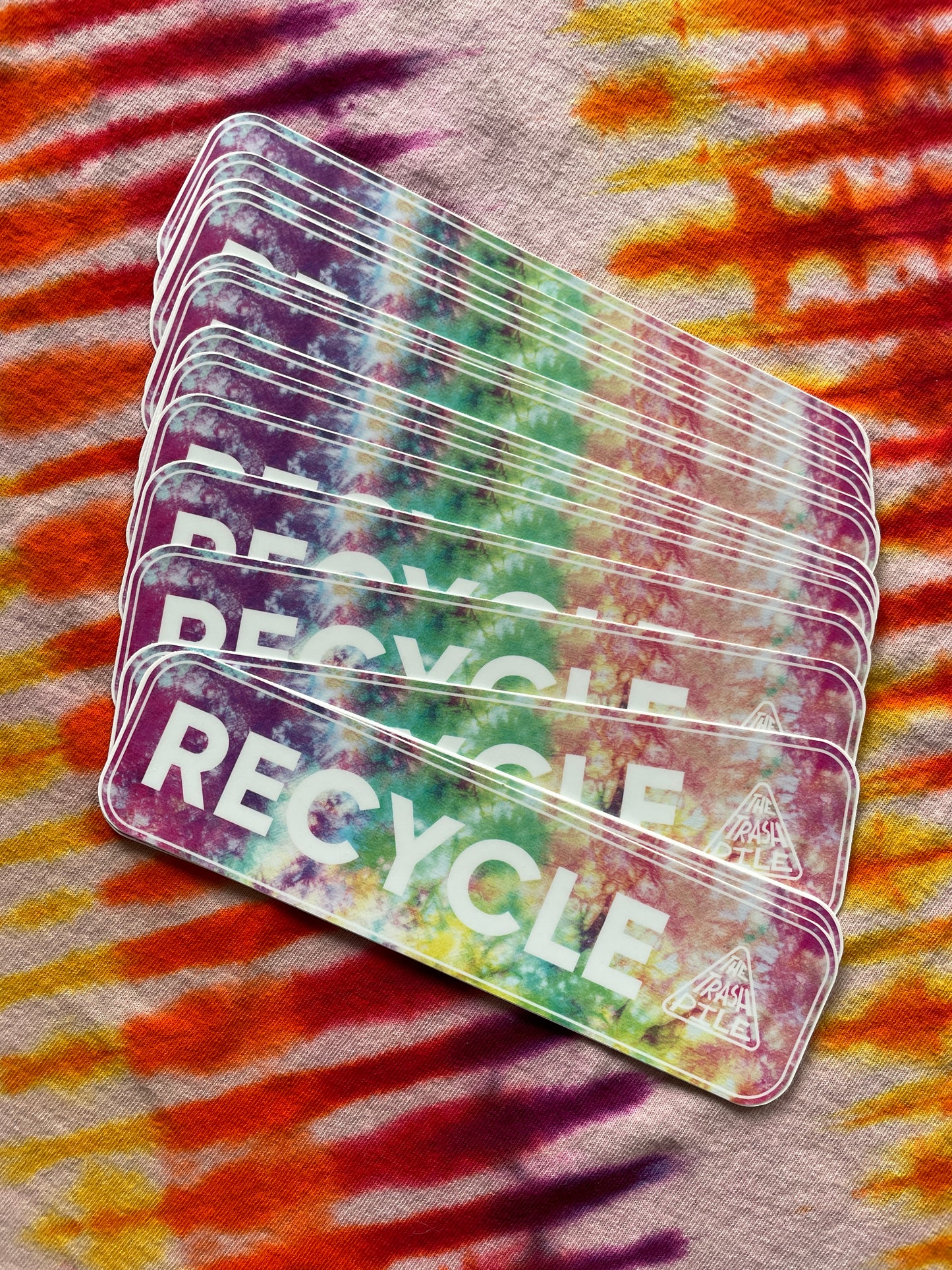 Recycle Tie Dye Bumper Sticker