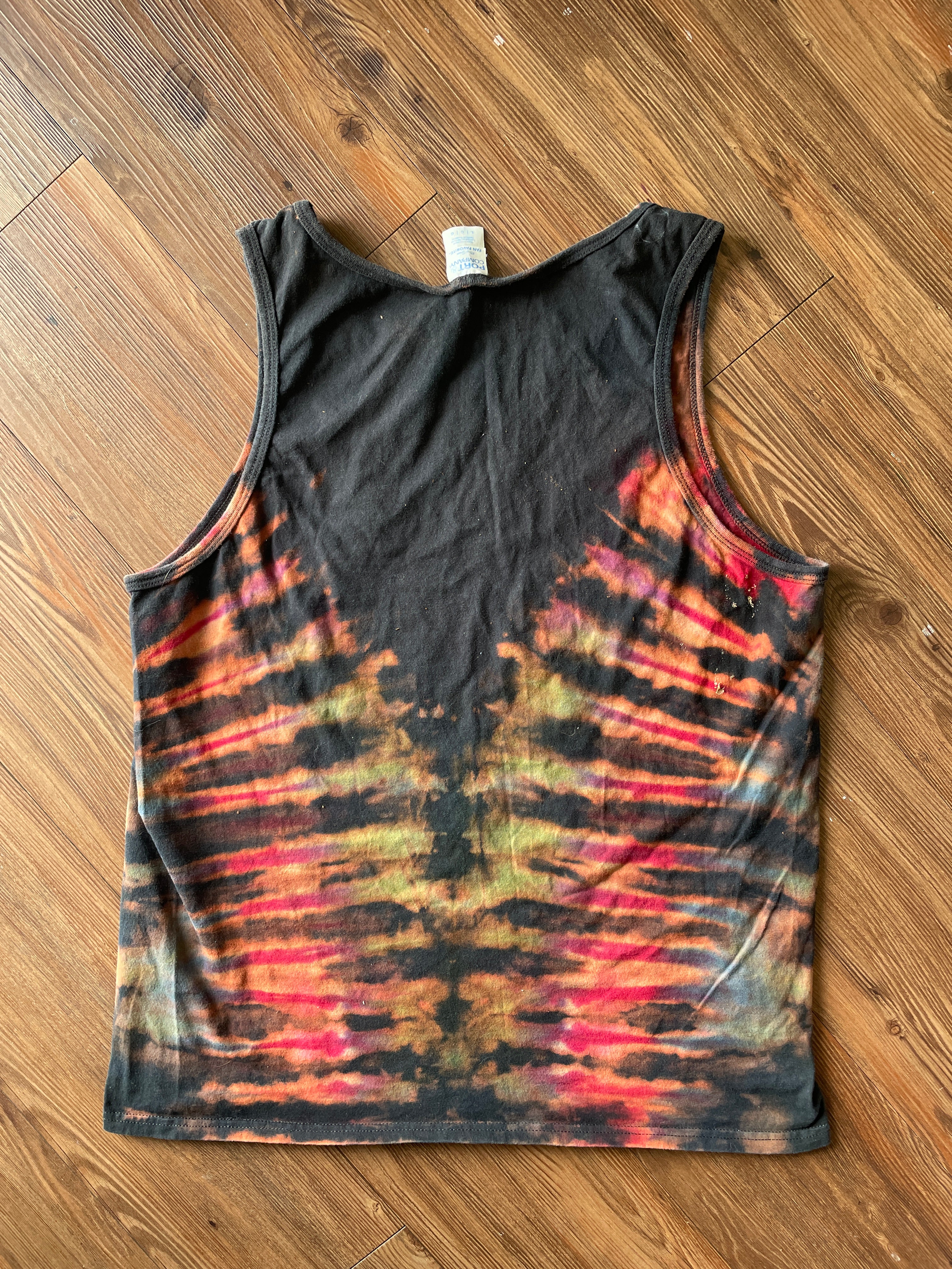 Large Men’s Climbing Tie Dye Tank Top | Rock Climber Outdoors Tie Dye Sleeveless Shirt