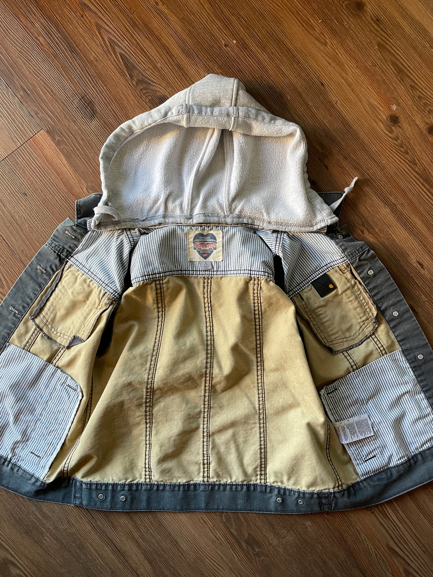Small Women’s Carhartt Gray Tomgirl Hooded Vest