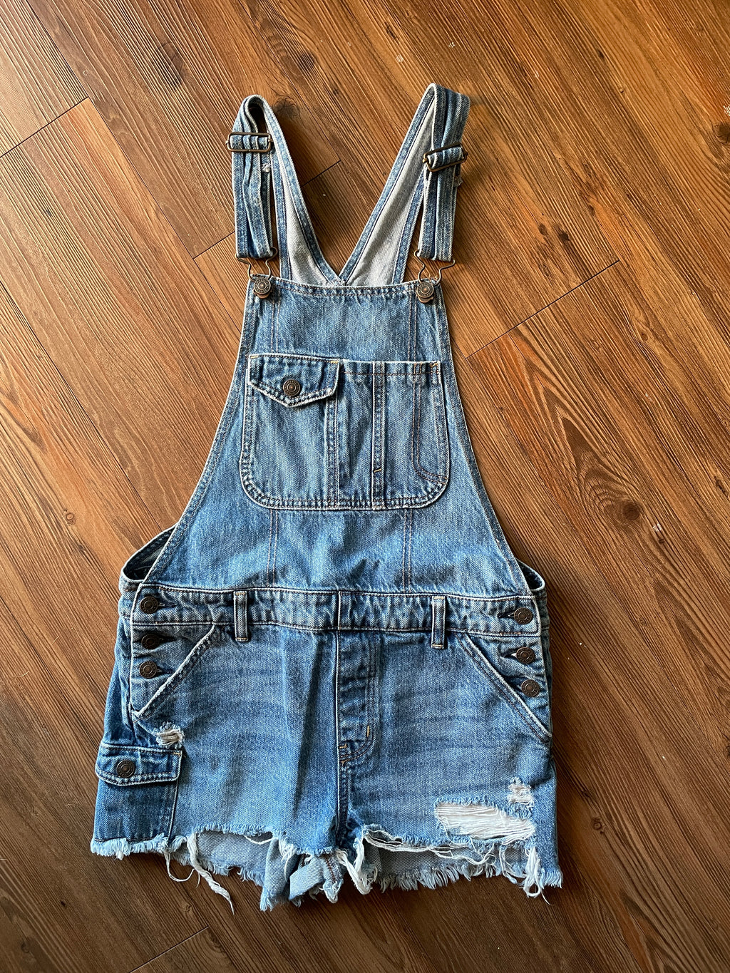 Women’s Small American Eagle Denim Tomgirl Overall Shorts