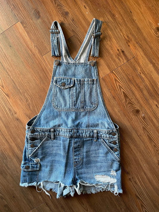 Women’s Small American Eagle Denim Tomgirl Overall Shorts