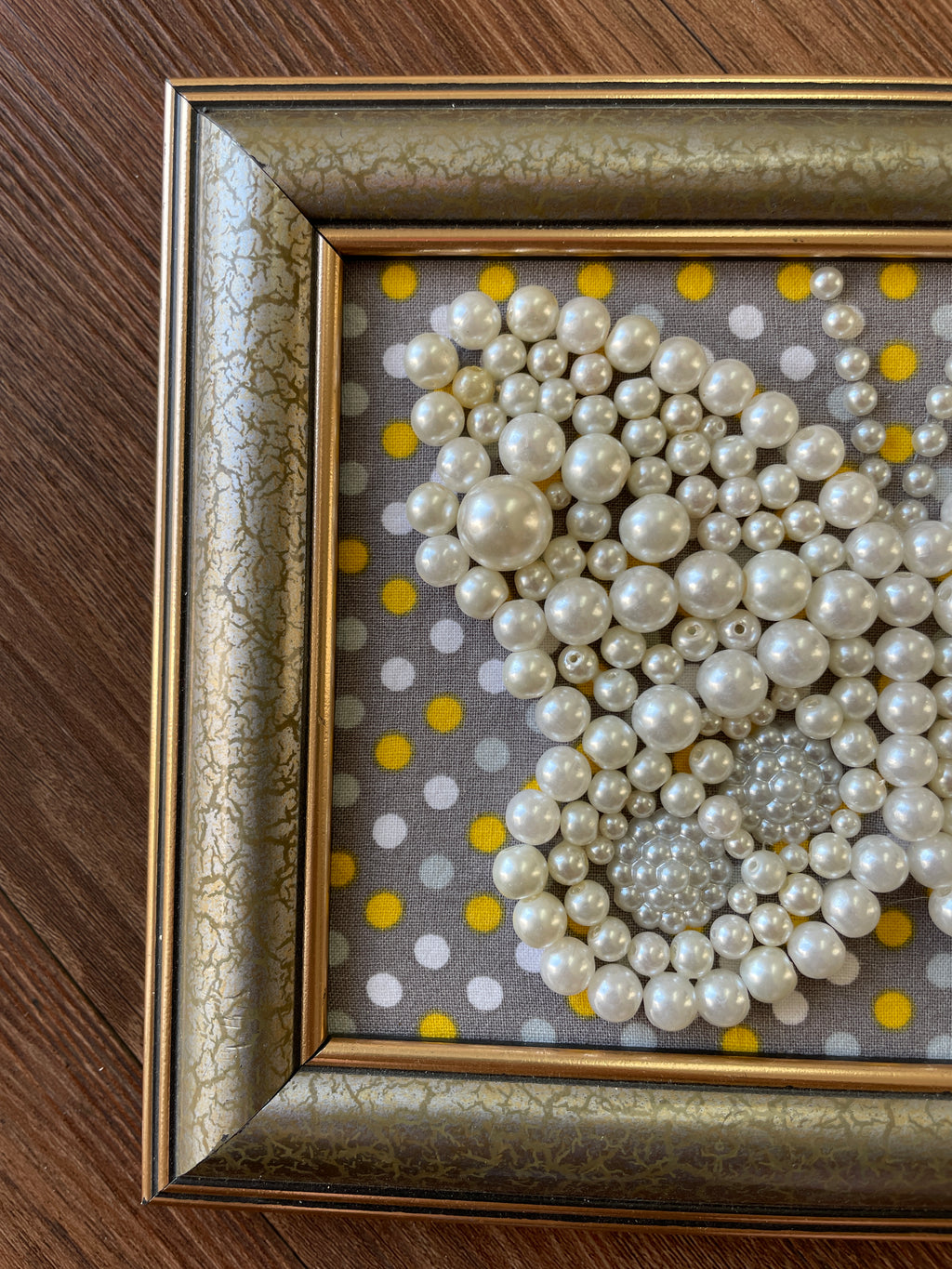 White, Gold, and Gray Framed Jewelry Butterfly Handmade with Over 15 Pieces of Vintage & Upcycled Jewelry