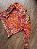3XL Men’s Nike AM Crew Cobra Tie Dye Long Sleeve T-Shirt | Red, Orange, and Yellow Double Sided Graphic Tee