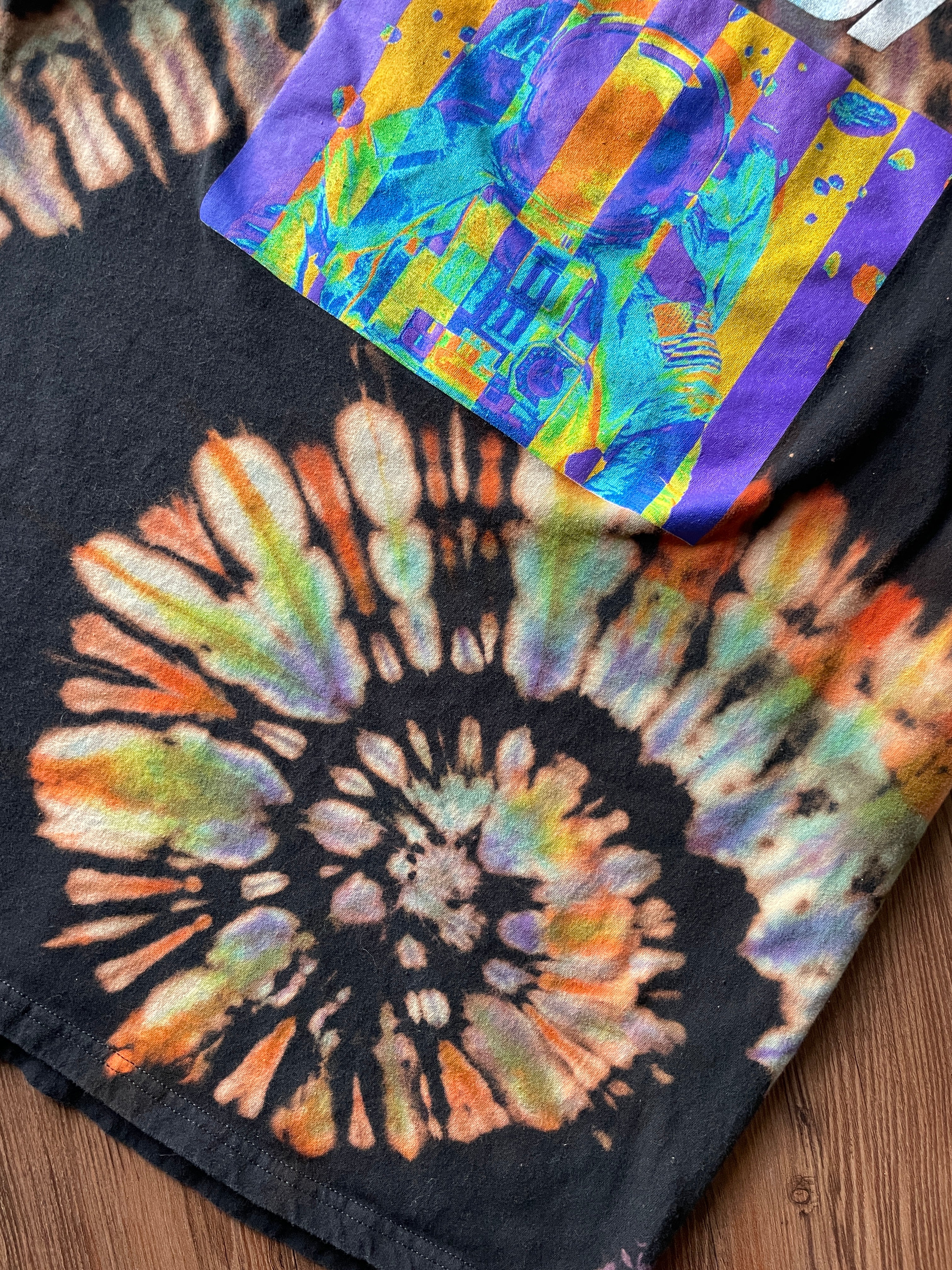 XL Men’s NASA Astronaut Tie Dye Sweatshirt | Pastel Purple Ice Dye Long Sleeve Hoodie