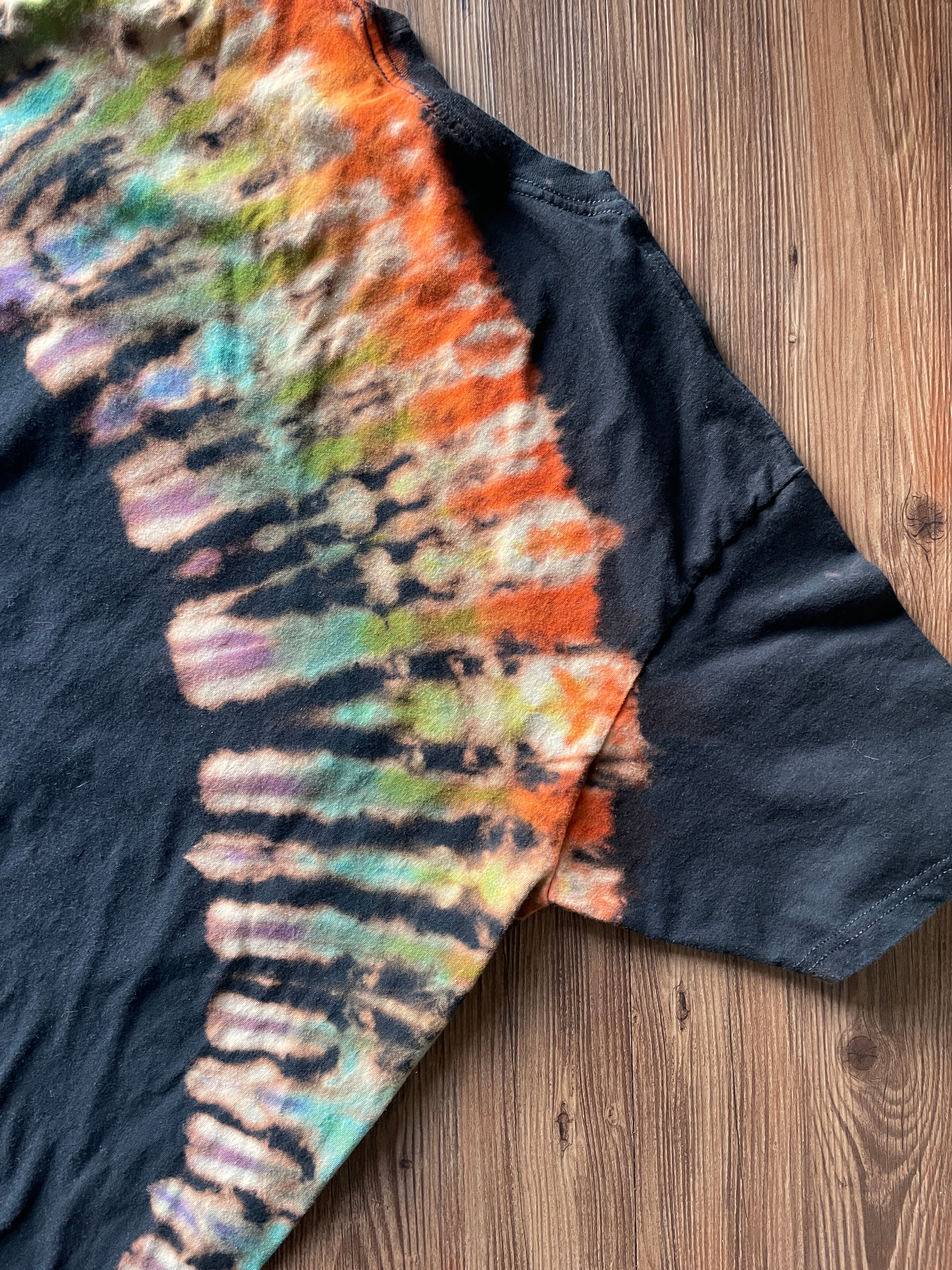 XL Men’s NASA Astronaut Tie Dye Sweatshirt | Pastel Purple Ice Dye Long Sleeve Hoodie