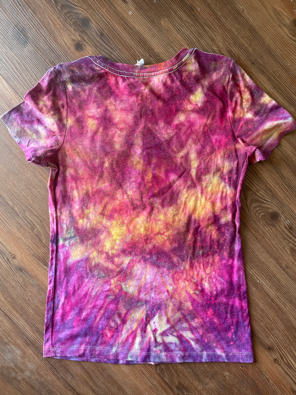 Large Women's Mischief Managed Tie Dye T-Shirt | Pink Galaxy Tie Dye Short Sleeve