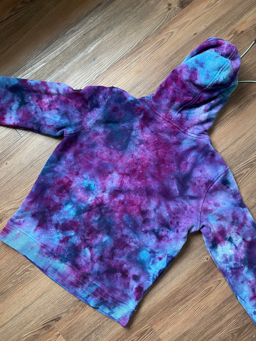 Large Men’s Well Known Galaxy Tie Dye Sweatshirt | Pastel Purple Ice Dye Long Sleeve Hoodie
