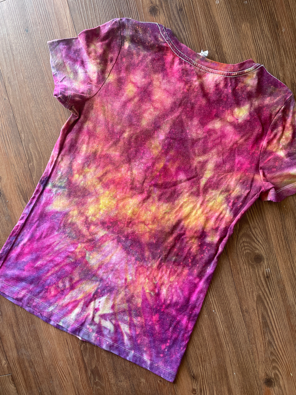 Large Women's Mischief Managed Tie Dye T-Shirt | Pink Galaxy Tie Dye Short Sleeve
