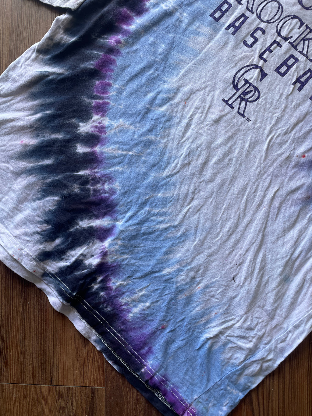 XL Men’s Colorado Rockies Tie Dye Baseball T-Shirt | MLB Tie Dye Short Sleeve