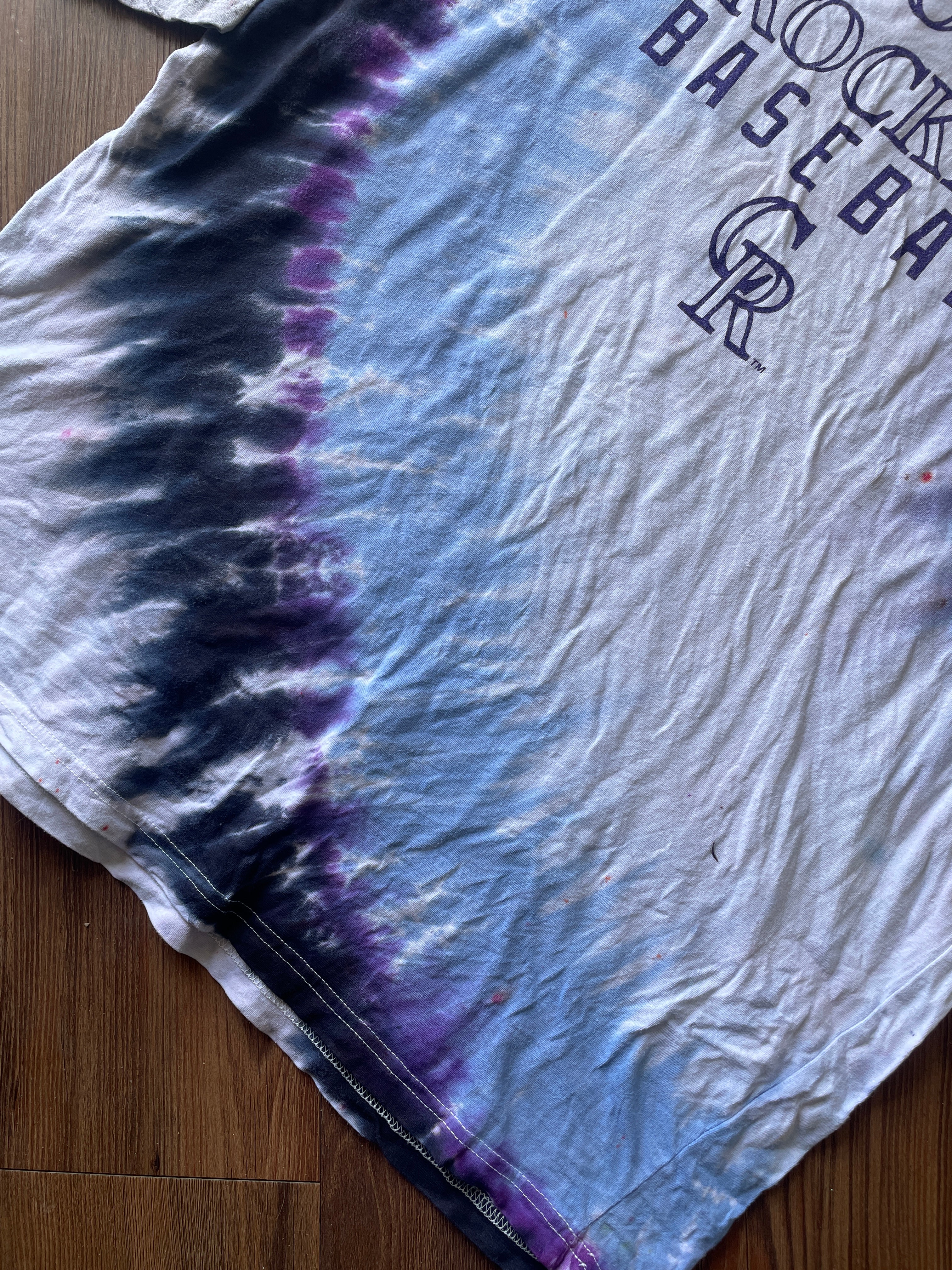 XL Men’s Colorado Rockies Tie Dye Baseball T-Shirt | MLB Tie Dye Short Sleeve