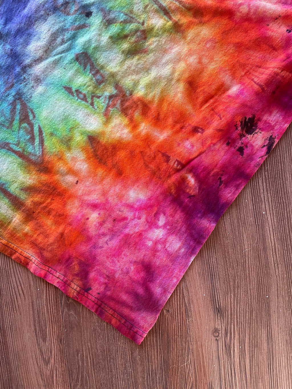 Medium Men’s Friends Handmade Tie Dye T-Shirt | Rainbow Bleach Reverse Galaxy Tie Dye Short Sleeve