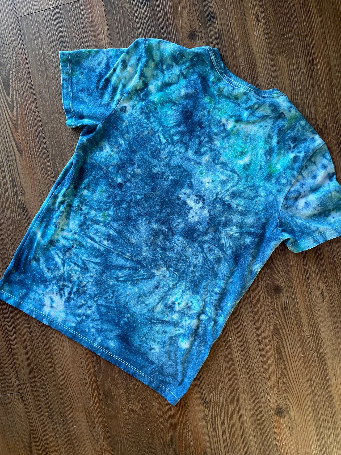 Small Unisex Cassette Tapes Handmade Tie Dye T-Shirt | Old Navy Galaxy Ice Dye Short Sleeve