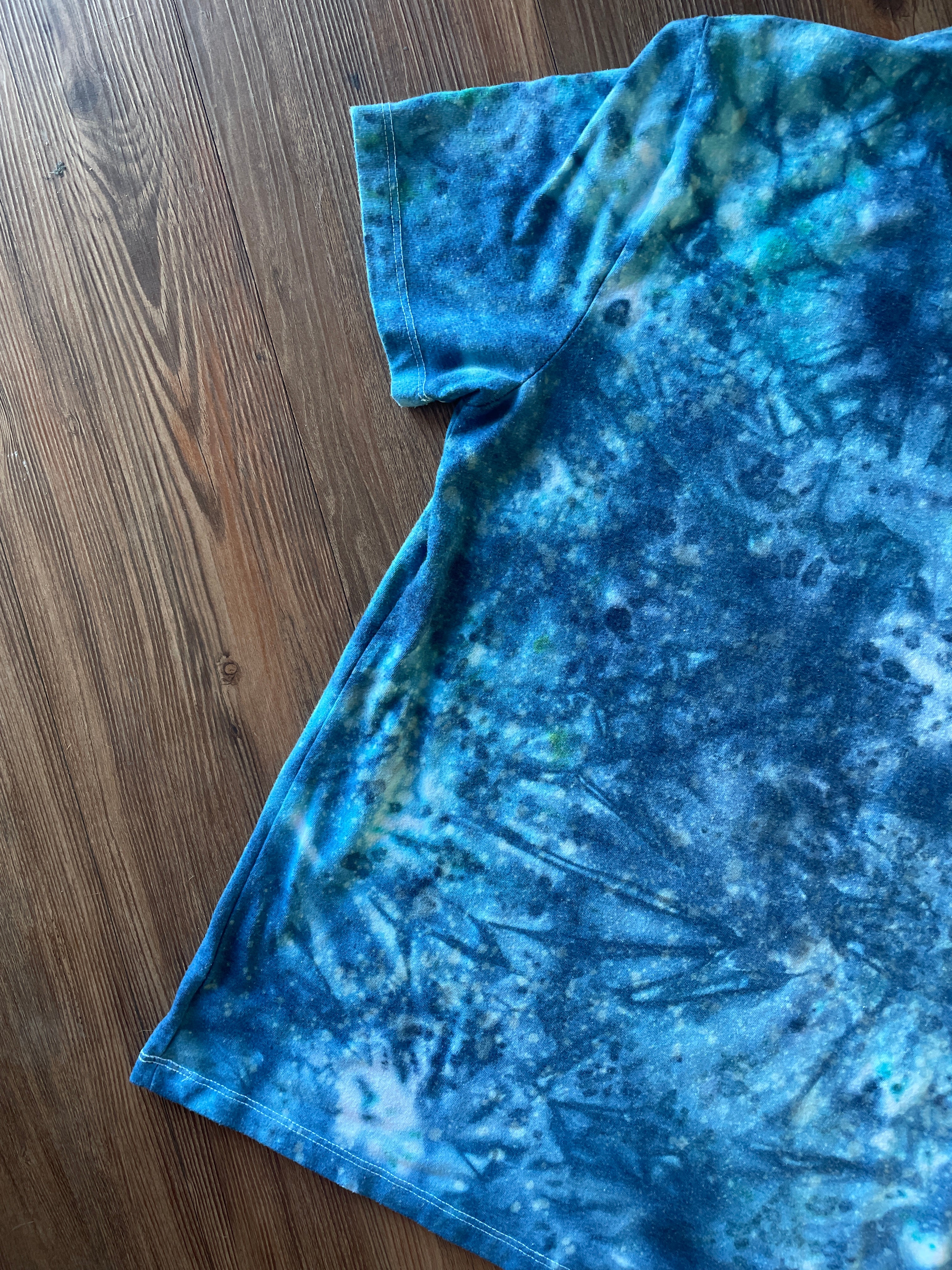 Small Unisex Cassette Tapes Handmade Tie Dye T-Shirt | Old Navy Galaxy Ice Dye Short Sleeve