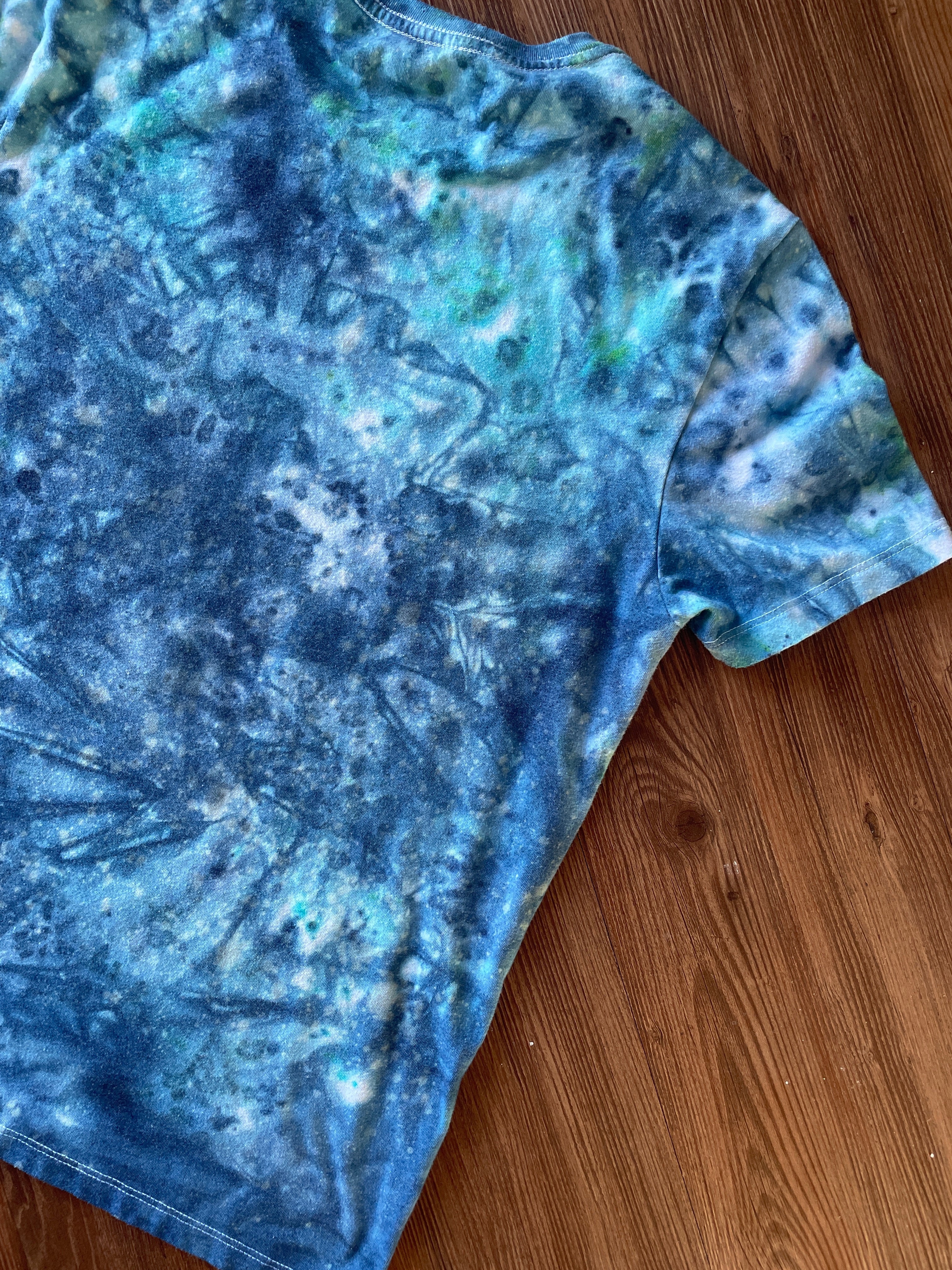 Small Unisex Cassette Tapes Handmade Tie Dye T-Shirt | Old Navy Galaxy Ice Dye Short Sleeve