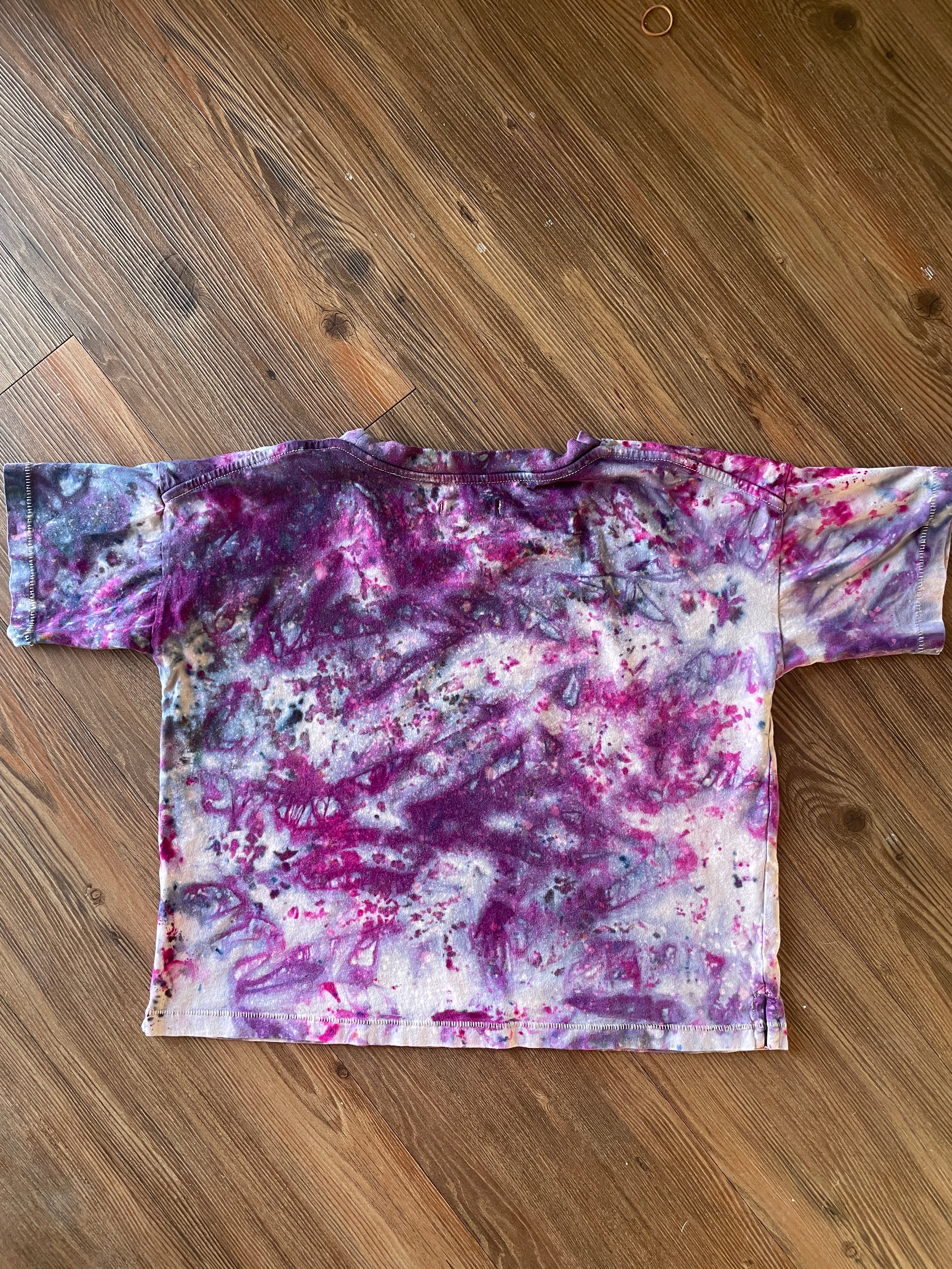 XXS/XS Women’s Madewell Shades of Pink Galaxy Dye Handmade Tie Dye Short Sleeve Crop Top