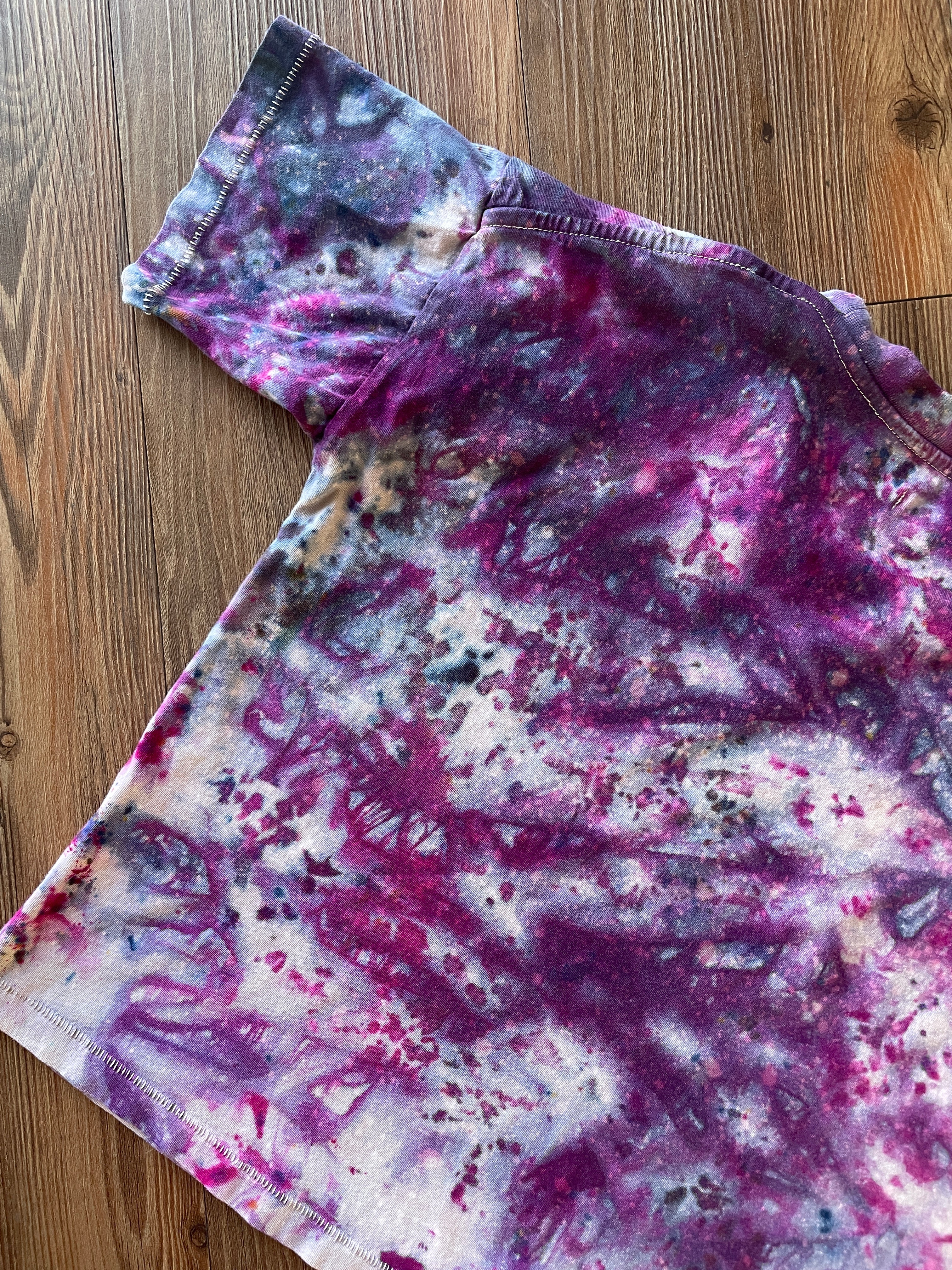 XXS/XS Women’s Madewell Shades of Pink Galaxy Dye Handmade Tie Dye Short Sleeve Crop Top