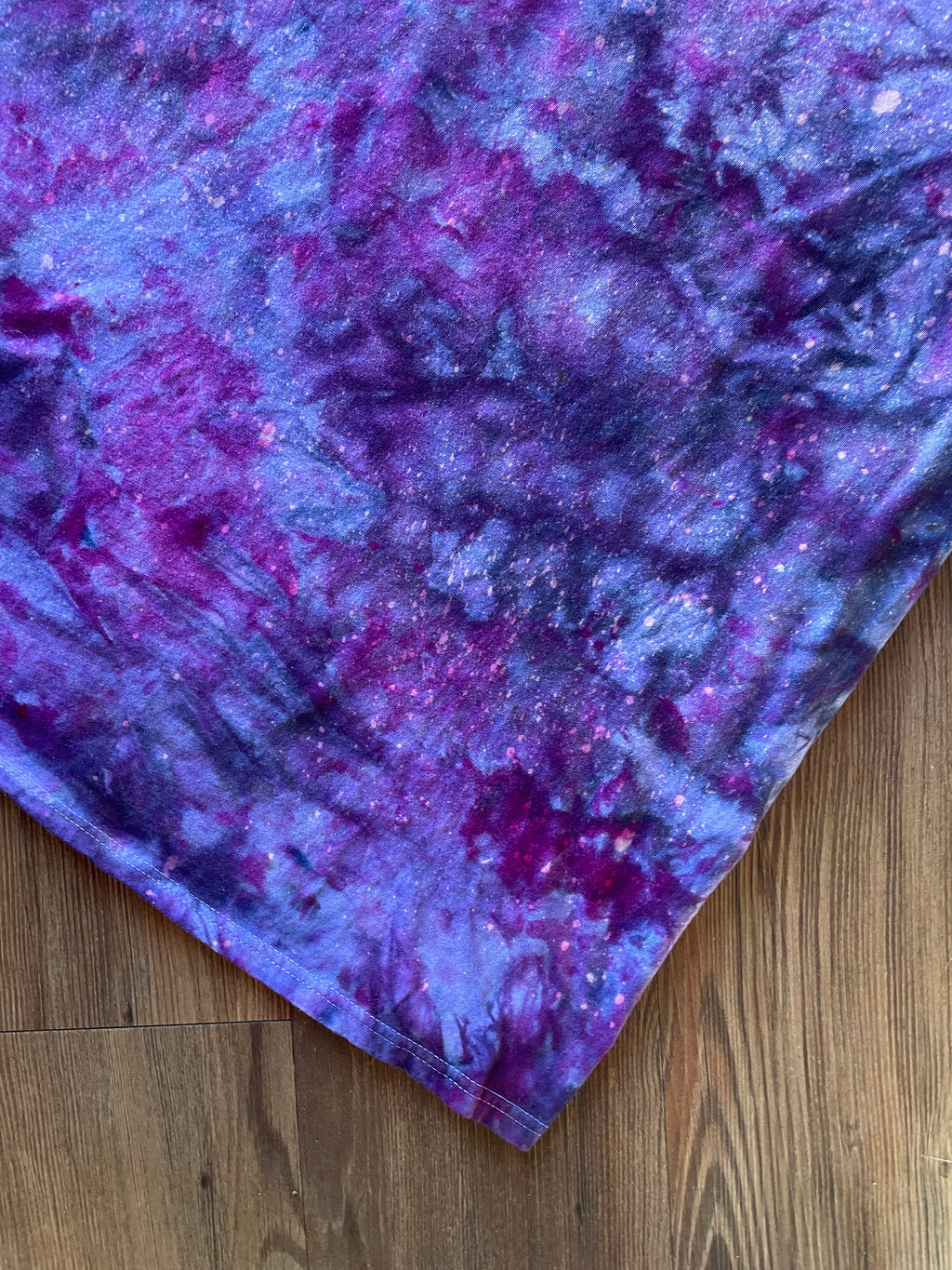 3XL Men’s Shades of Purple Galaxy Dye Handmade Tie Dye Short Sleeve T-Shirt