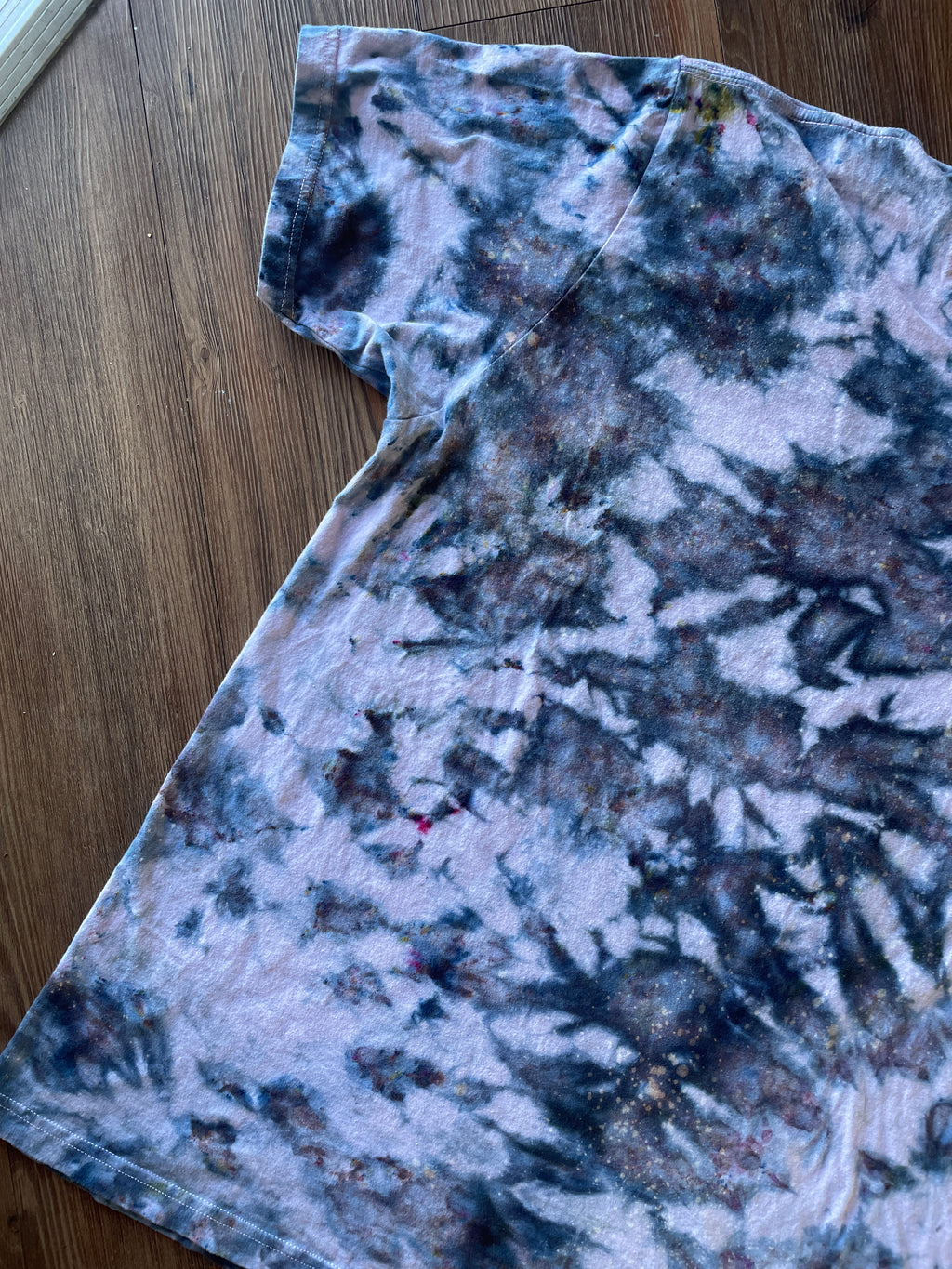 3XL Men’s Pink Marble Dye Handmade Tie Dye T-Shirt | Pink, Grey, and Black Galaxy Dye Short Sleeve