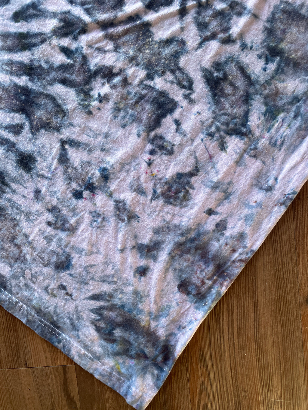 3XL Men’s Pink Marble Dye Handmade Tie Dye T-Shirt | Pink, Grey, and Black Galaxy Dye Short Sleeve