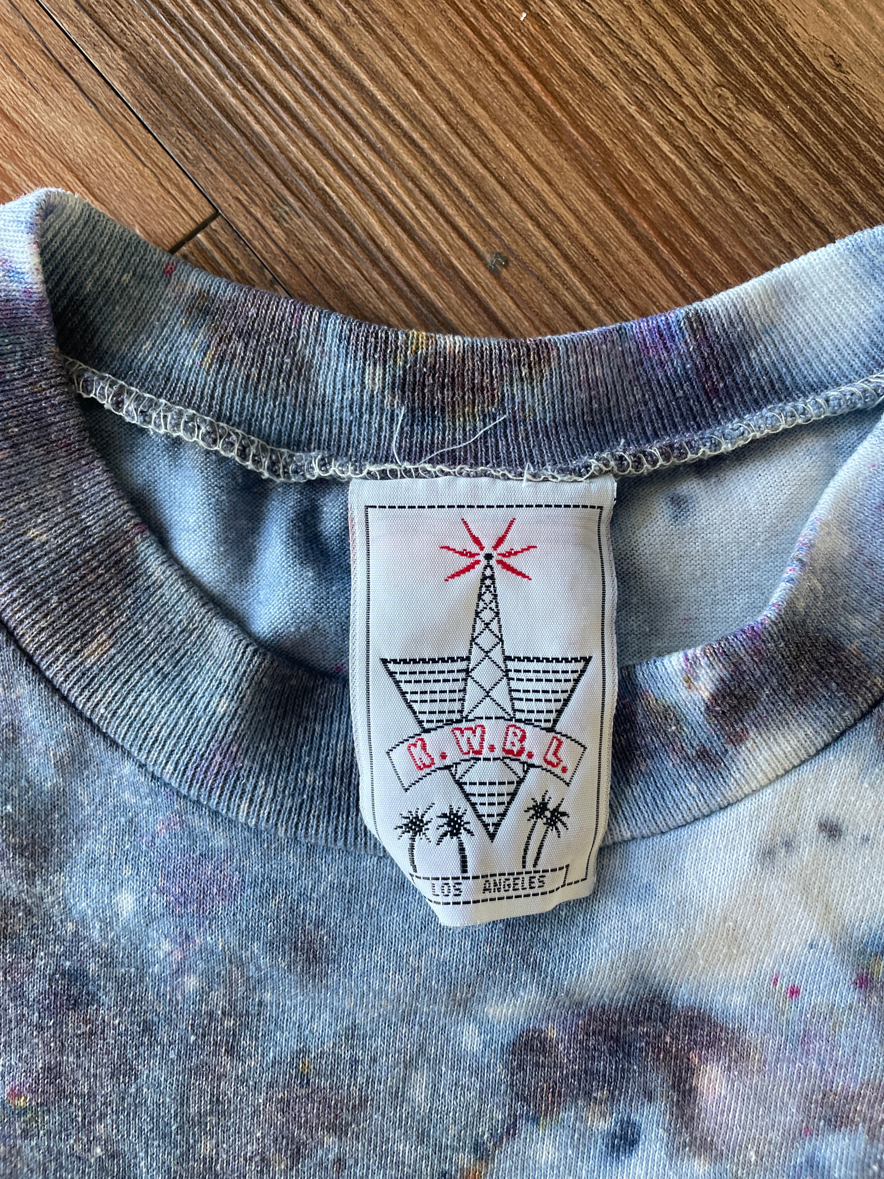 Small Men’s Marble Dye Handmade Tie Dye T-Shirt | White, Grey, and Black Galaxy Dye Long Sleeve