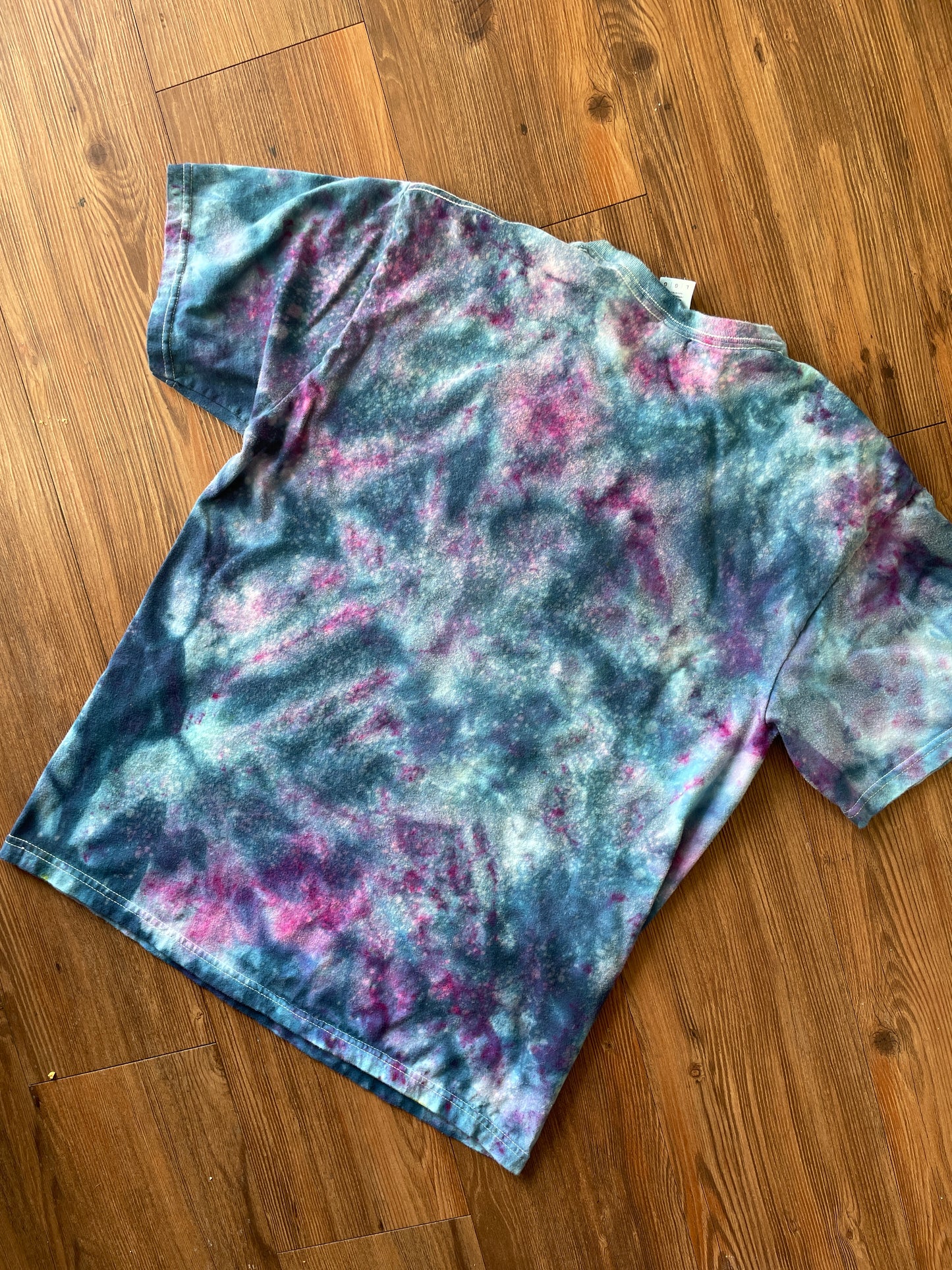 MEDIUM Men’s TSL Galaxy Tie Dye T-Shirt | Blue and Purple Ice Dye Short Sleeve