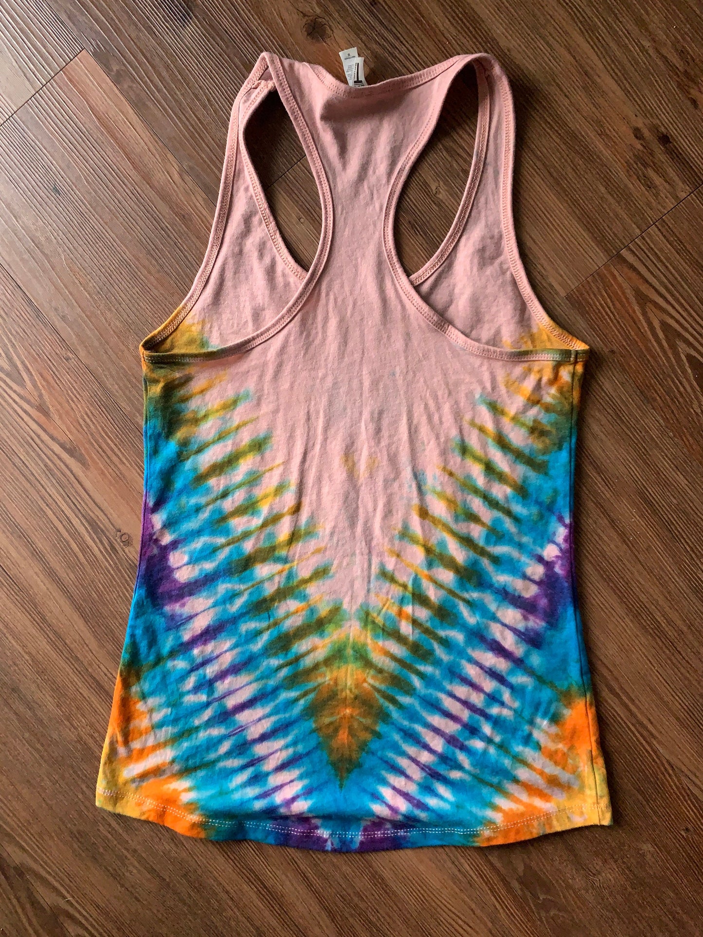 Boo-Bees Tie Dye Tank Top | Pastel Tie Dye Sleeveless Top | Women's Size Medium Racerback | Upcycled & Tie Dyed by Hand