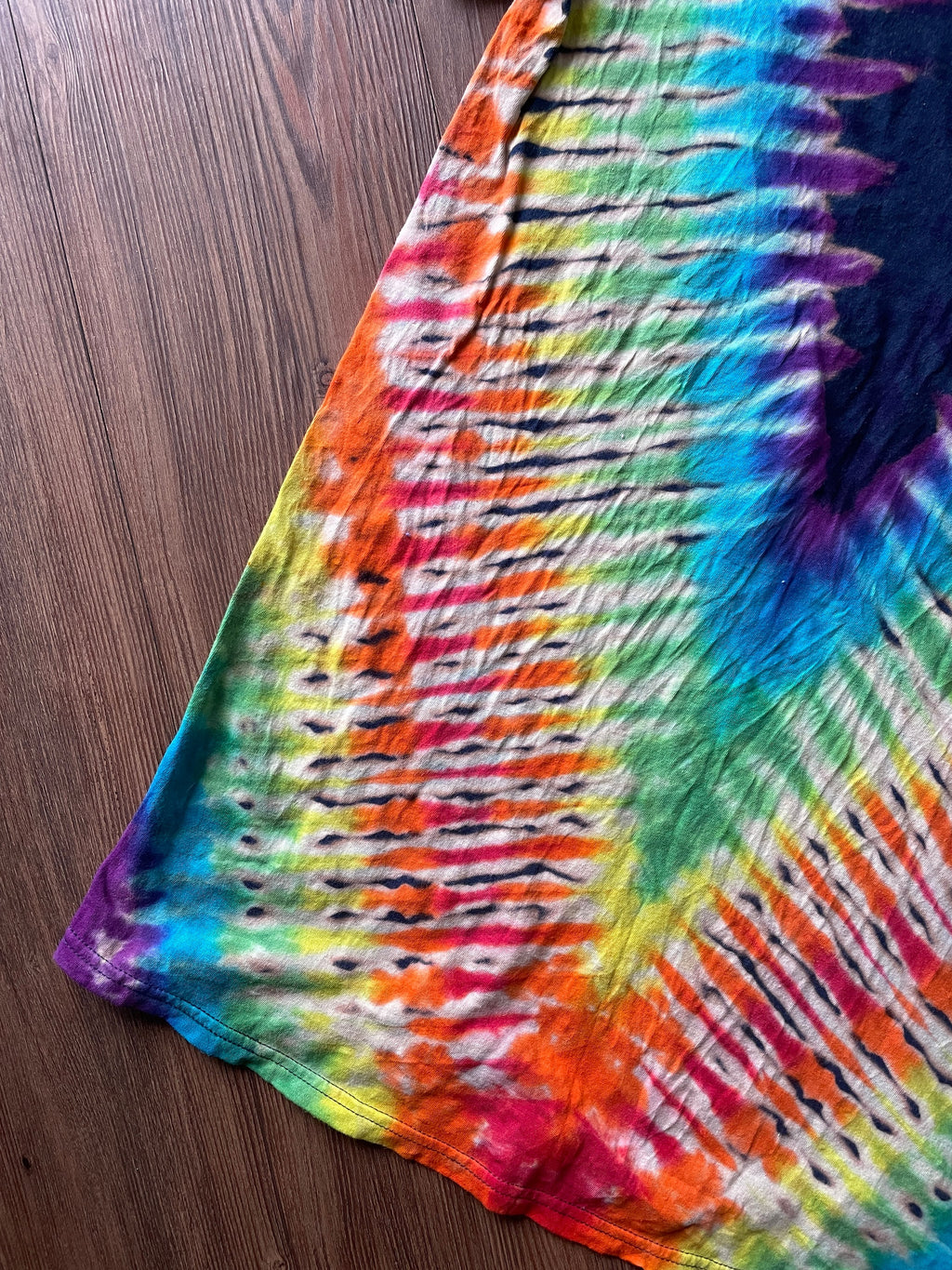 Texas Forever Reverse Tie Dye t-shirt | Friday Night Lights Rainbow Bleach Dye Short Sleeve Top Size Medium | Upcycled & Tie Dyed by Hand