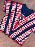 4XL Men’s Van Halen 2015 Tour Reverse Tie Dye Short Sleeve T-Shirt | One-Of-a-Kind Upcycled Black and Red Pleated Graphic Tee